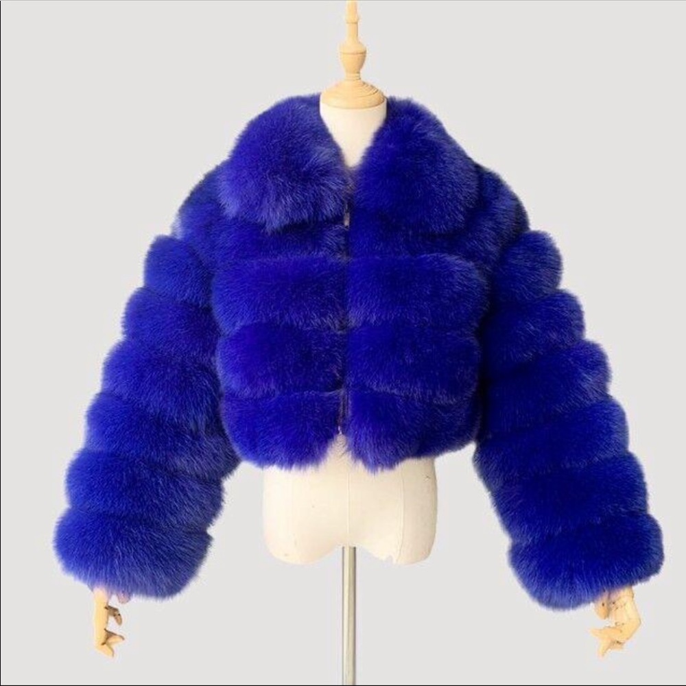 Faux fur short coat